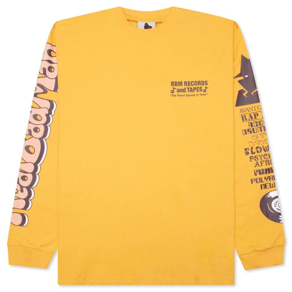 Records And Tapes L/S Tee - Mustard, , large image number null