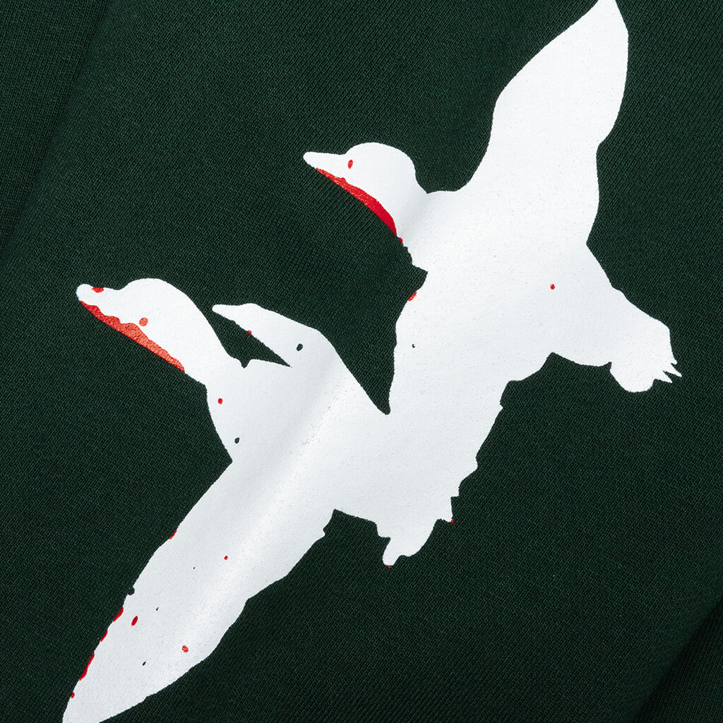 Birds Hooded Sweatshirt - Forest Green, , large image number null