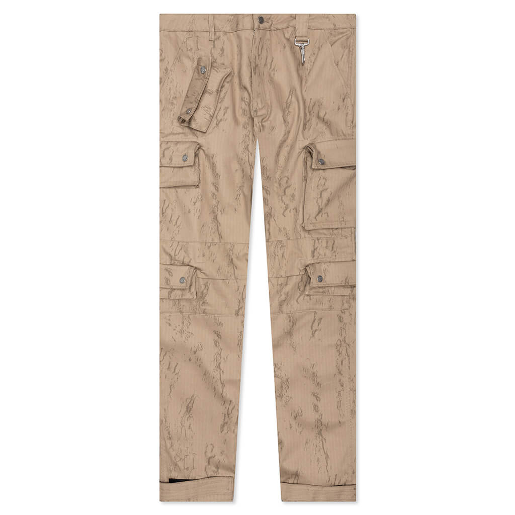 Cotton Herringbone Cargo Pants - Camo, , large image number null