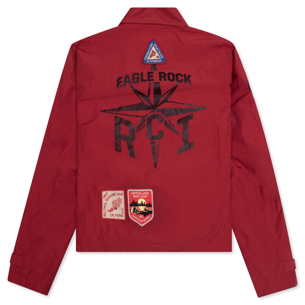 Patches Nylon Coaches Jacket - Red