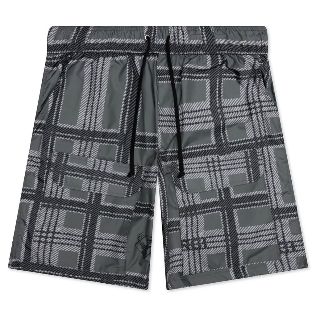 Plaid Ripstop Cargo Short - Black, , large image number null