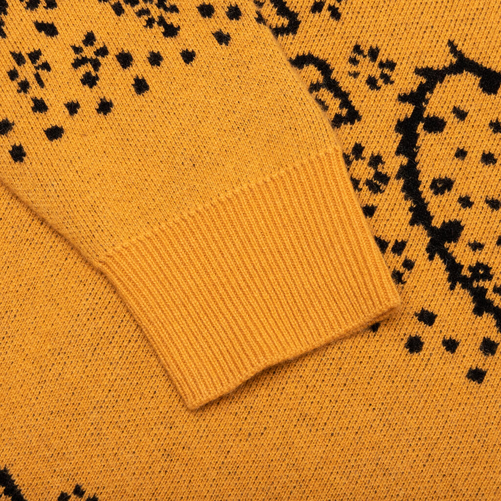 Bandana Knit Cardigan - Yellow/Black, , large image number null