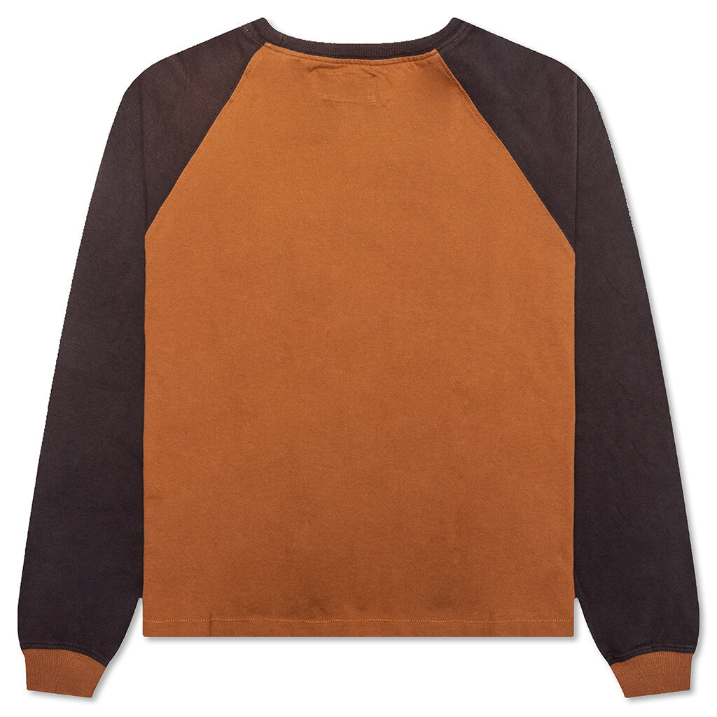 Black Hills L/S Raglan Sweatshirt - Camel/Black