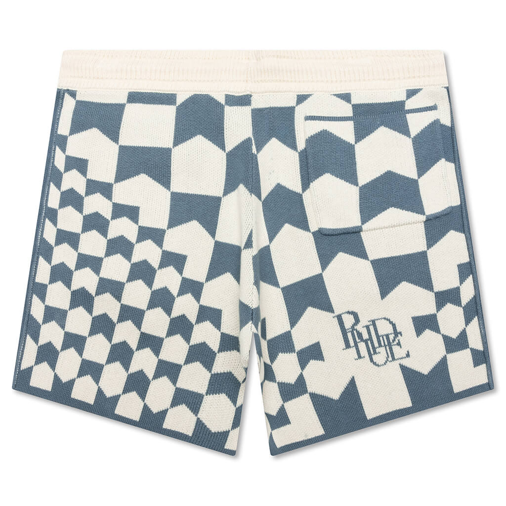Cashmere Racing Shorts - Ivory/Spa