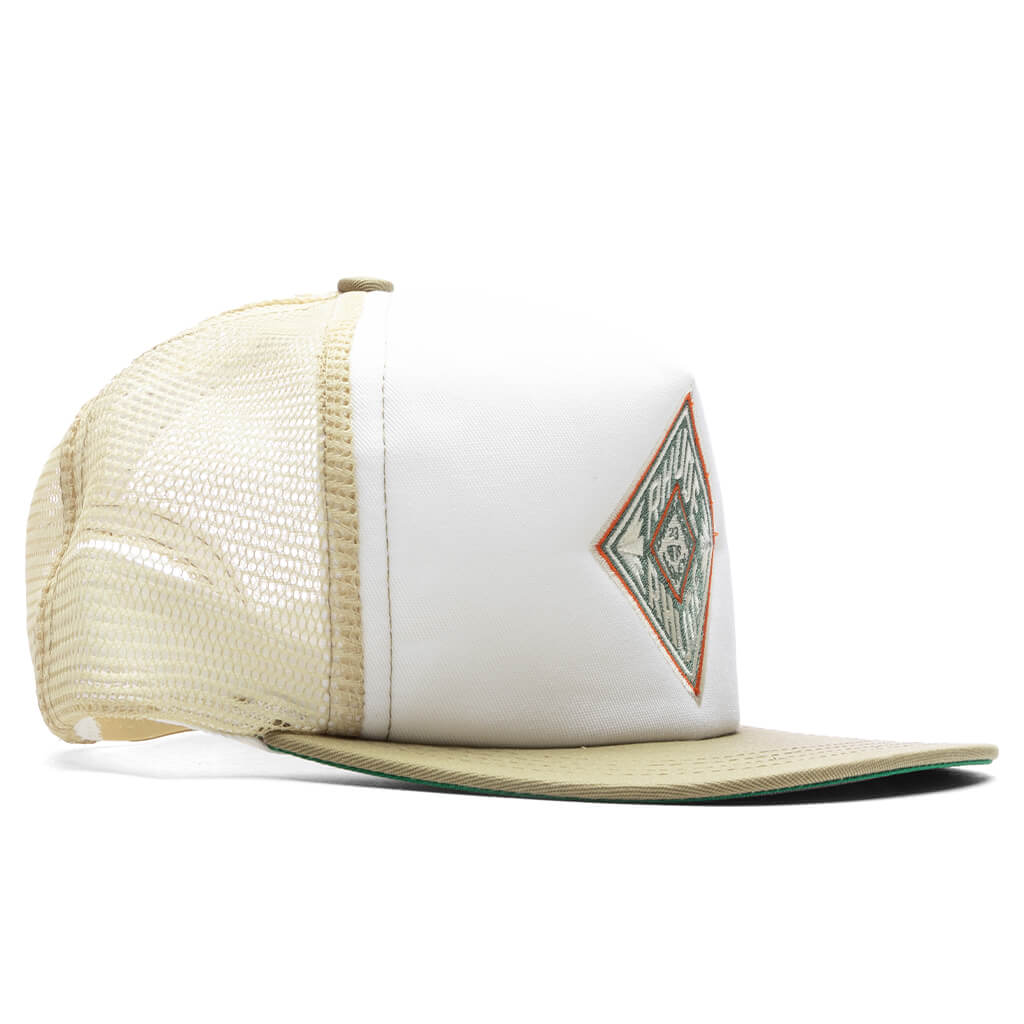 Diamond Trucker Hat - Tan/White, , large image number null