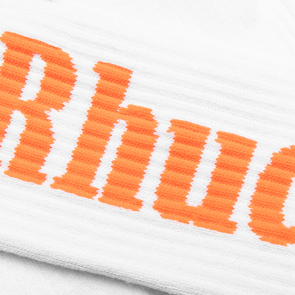 Logo Sock - White/Orange