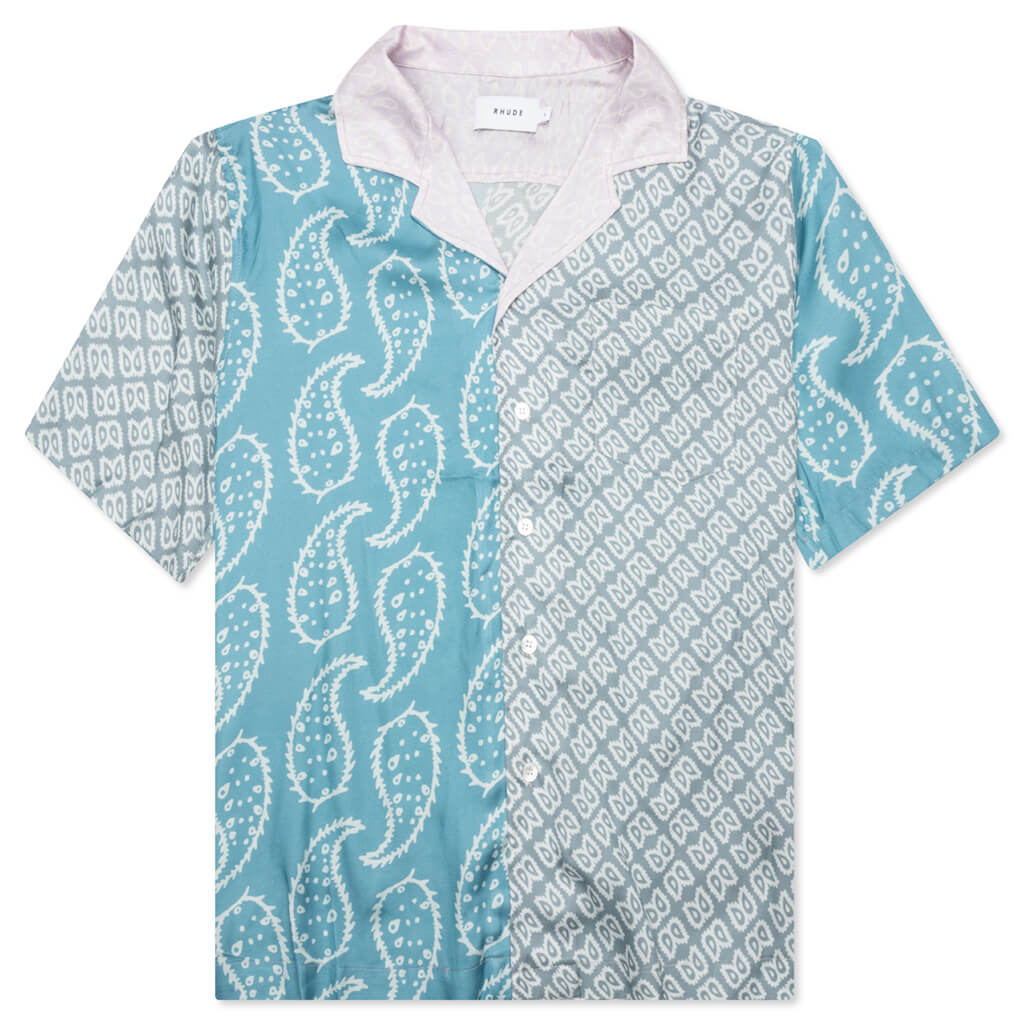 Multi Paisley Button Down - Green/Blue, , large image number null