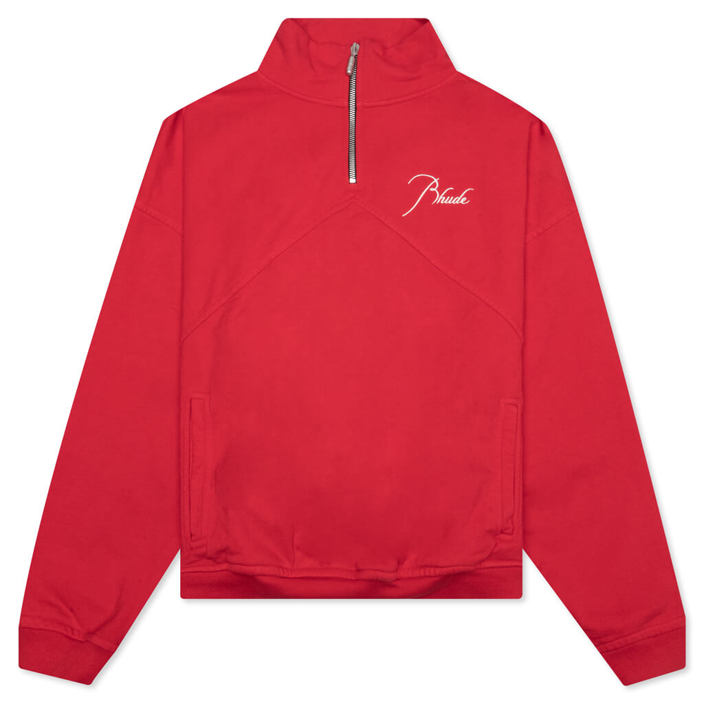 Quarter Zip - Cherry Red, , large image number null