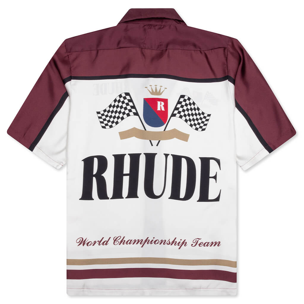 Racing Team Shirt - White/Maroon