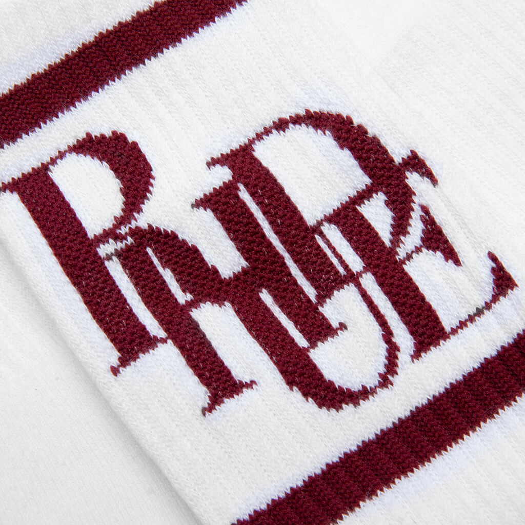 Scramble Logo Sock - White/Maroon, , large image number null