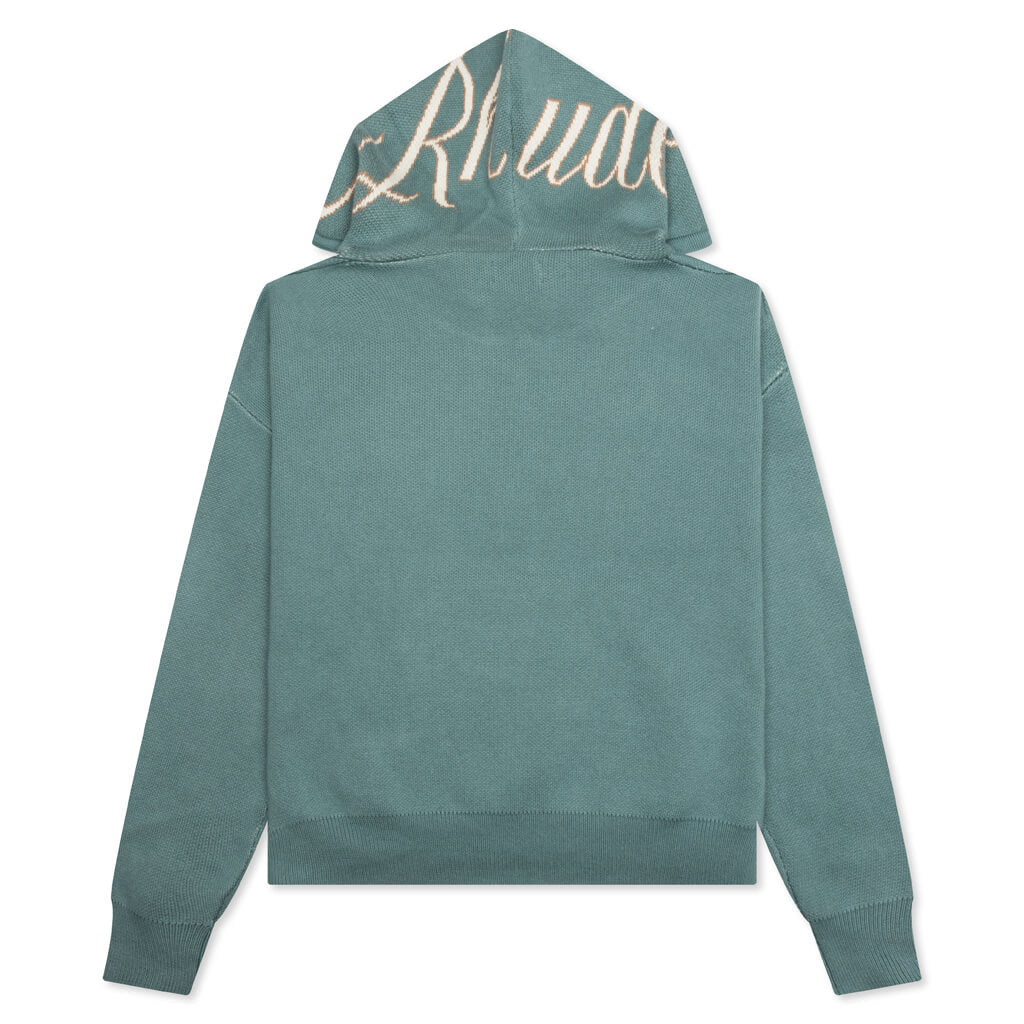 Script Logo Knit Hoodie - Ivory/Spa, , large image number null