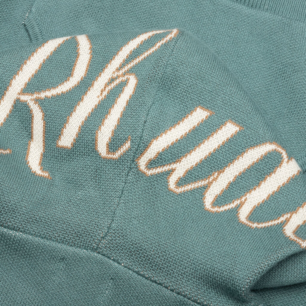 Script Logo Knit Hoodie - Ivory/Spa, , large image number null