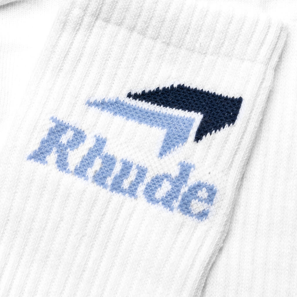 Speedmark Sock - White/Sky Blue/Navy