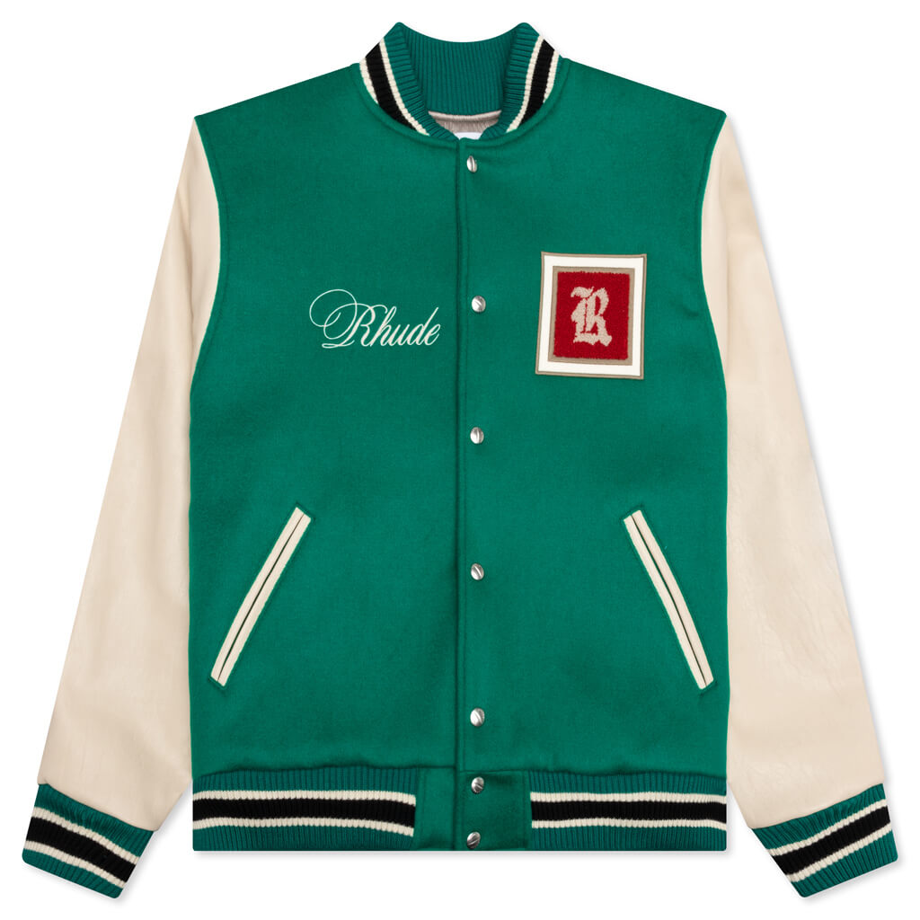 Tile Varsity Jacket - Menthol/Creme, , large image number null