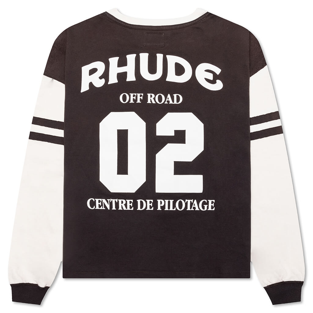 Triple R Contrast L/S Tee - Black/White