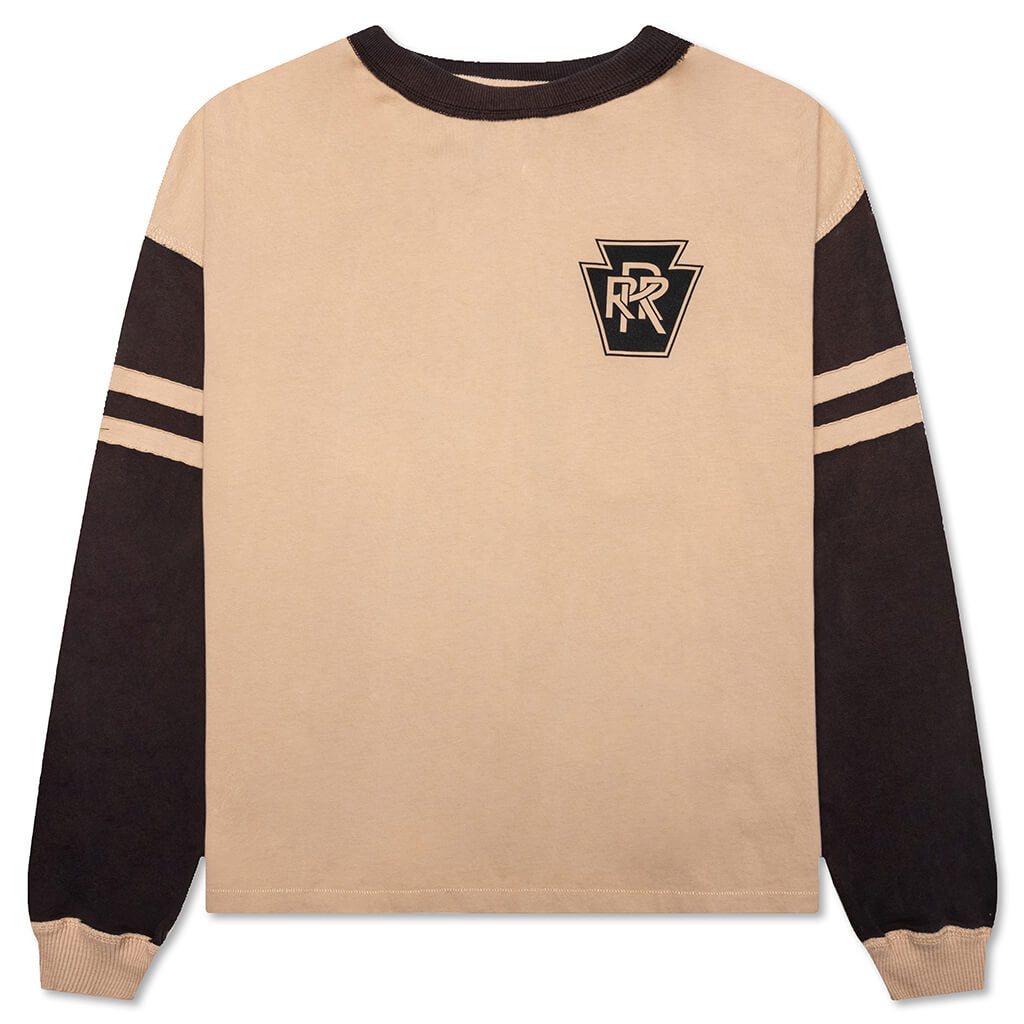 Triple R Contrast L/S Tee - Khaki/Black, , large image number null