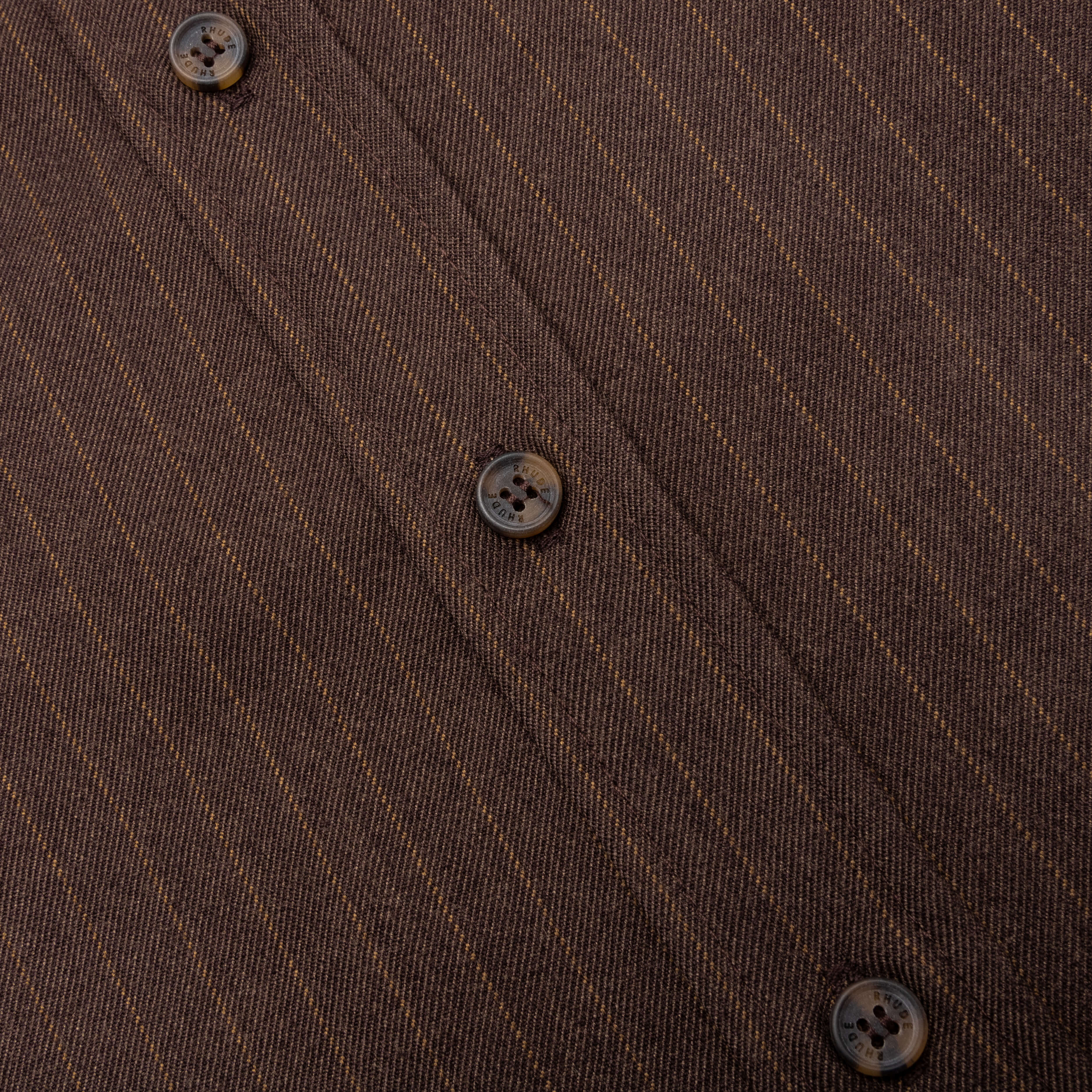 Twill Stripe Mechanic Shirt - Brown/Tan, , large image number null