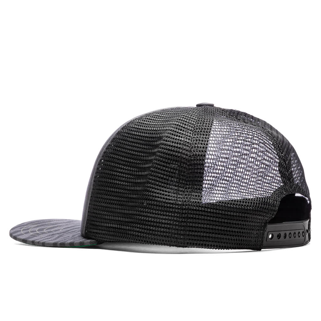 Zebra Trucker Hat - Black/Charcoal, , large image number null