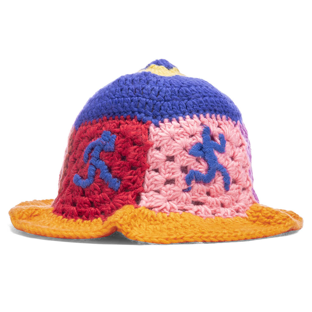 Running Man Crochet Hat - Multi