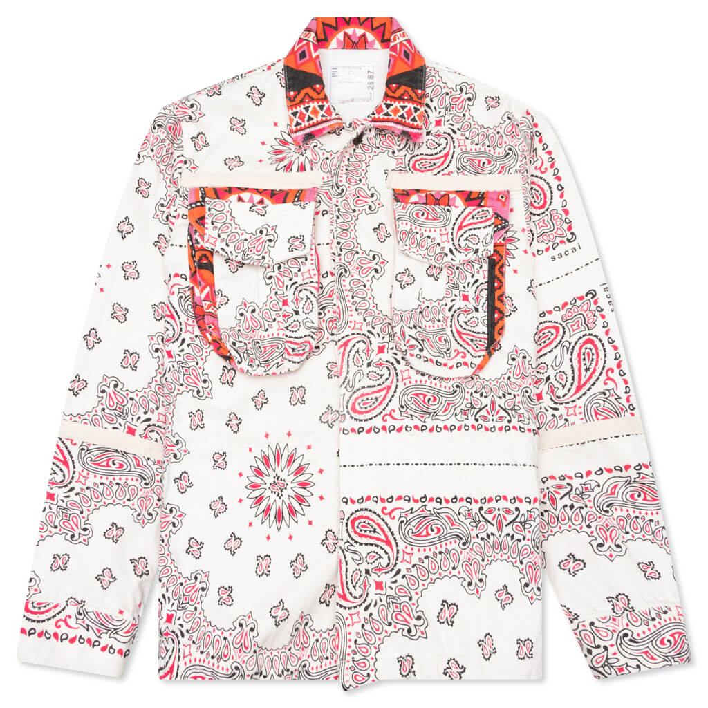 Bandana Print Blouson - Off White, , large image number null