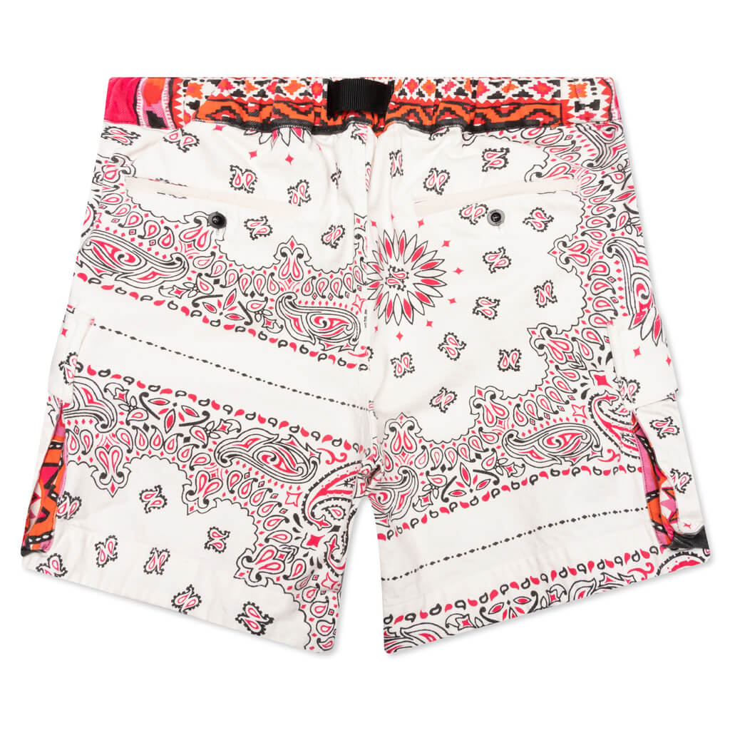 Bandana Print Shorts - Off White