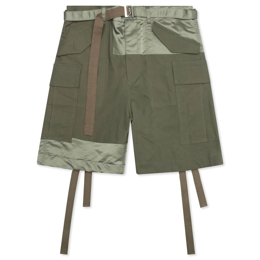 Cotton Nylon Oxford Short - Khaki