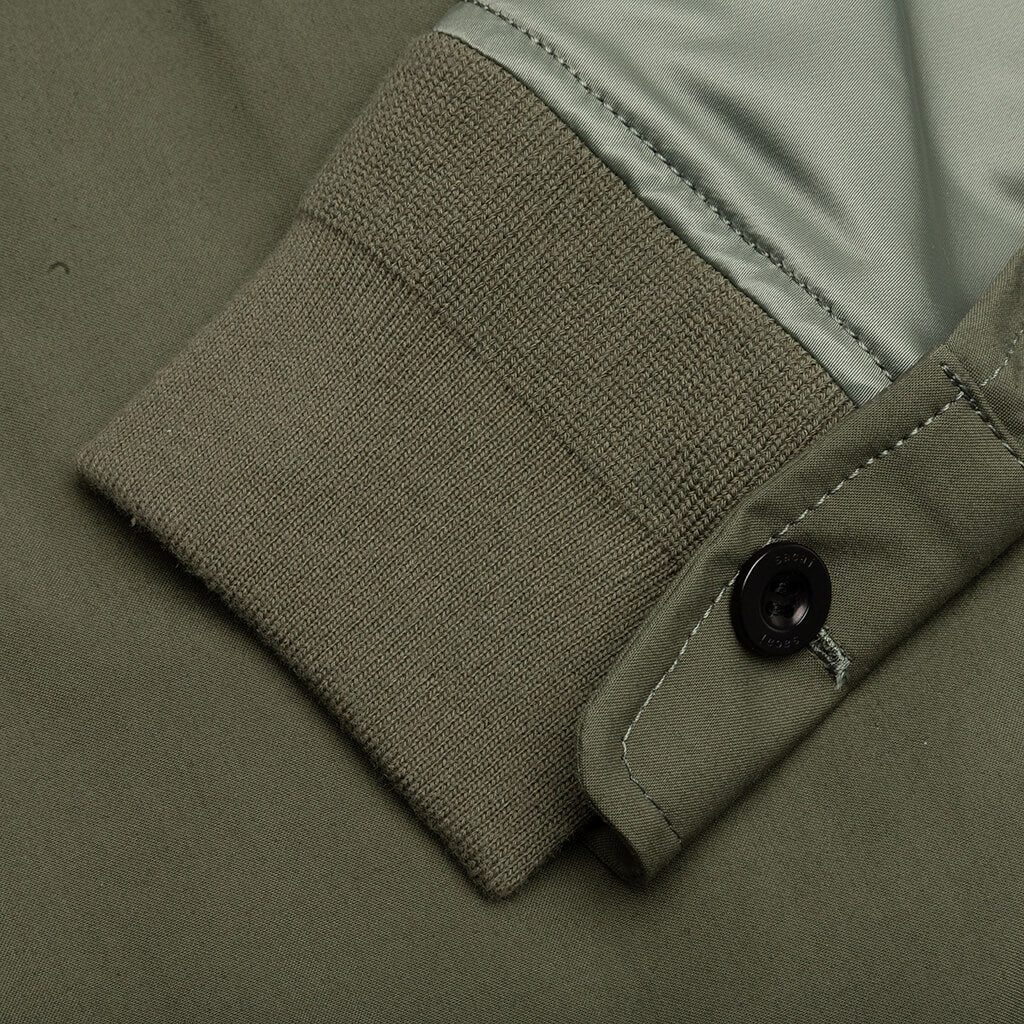 Cotton Oxford x Nylon Twill Shirt 512 - Khaki, , large image number null