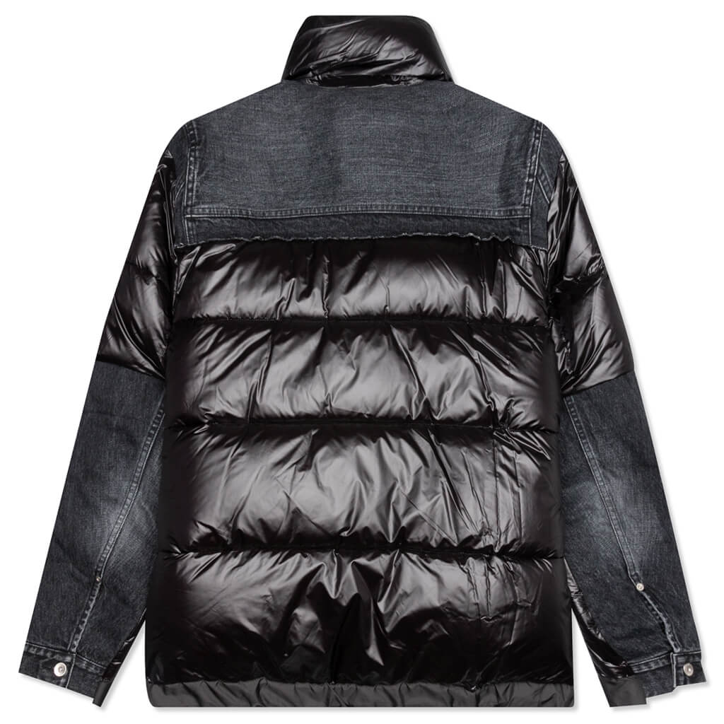 Denim x Padded Blouson - Black/Black