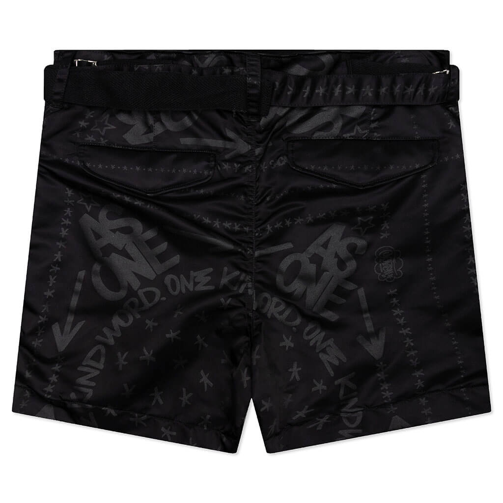 Sacai x Eric Haze / Bandana Print Shorts - Black