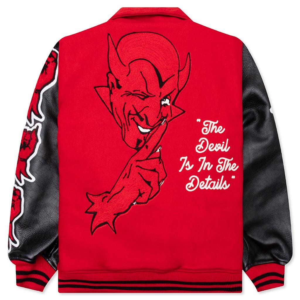 Saint Michael Devil Varsity Jacket - Red