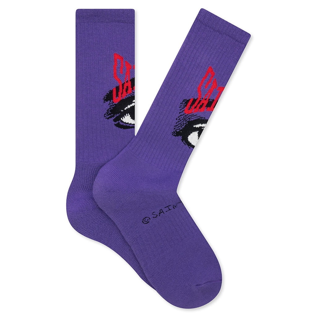 Eye Socks - Purple, , large image number null
