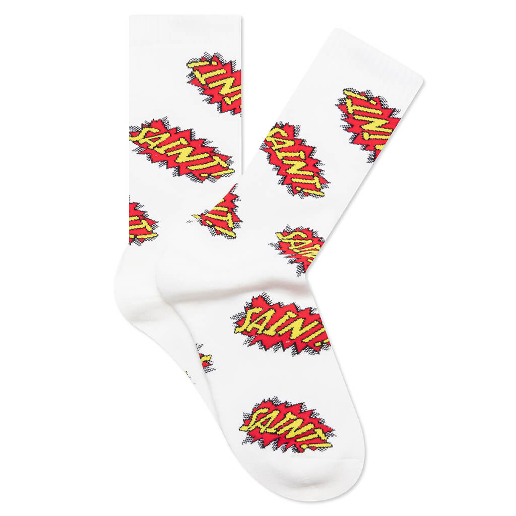 Pow Sock - White, , large image number null