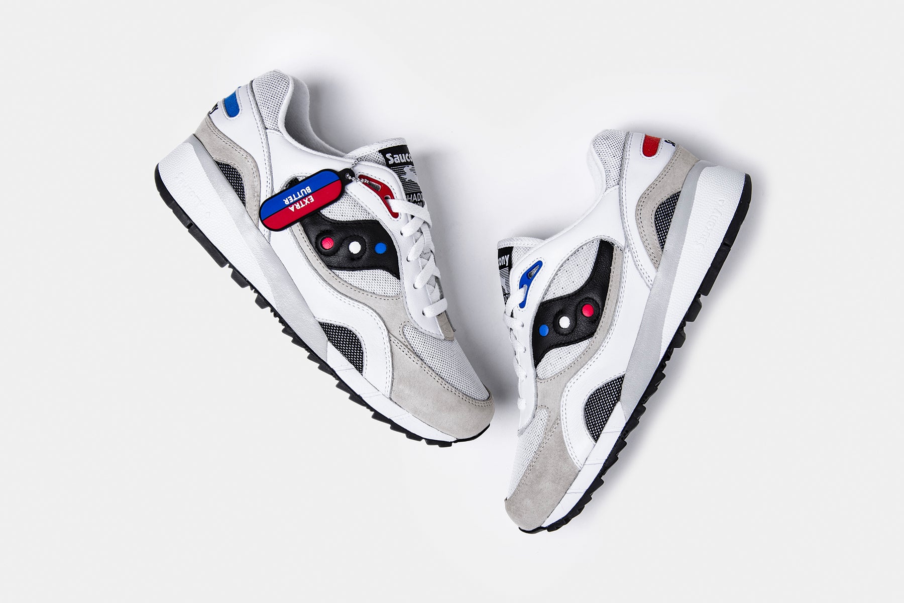 Saucony x Extra Butter Shadow 6000 "White Rabbit" - White/Black/Red