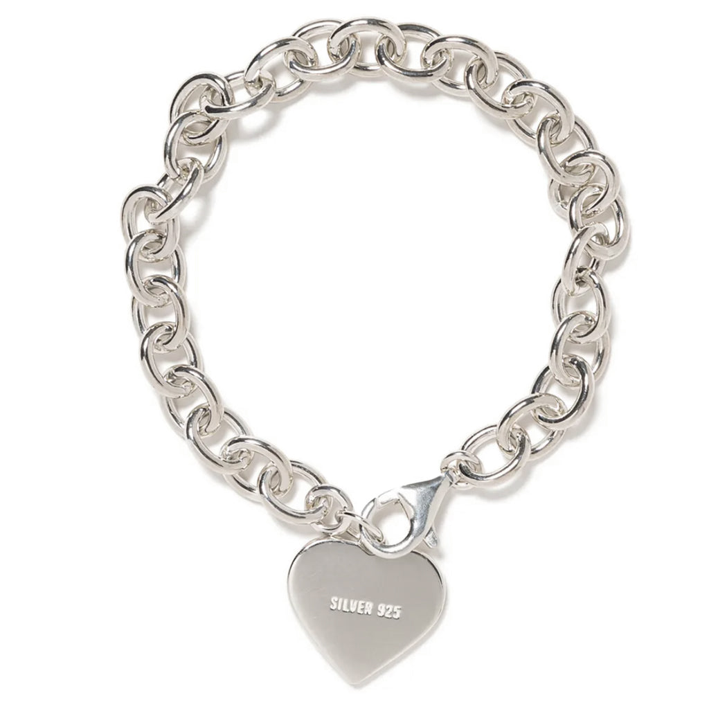 Heart Silver Bracelet - Red, , large image number null