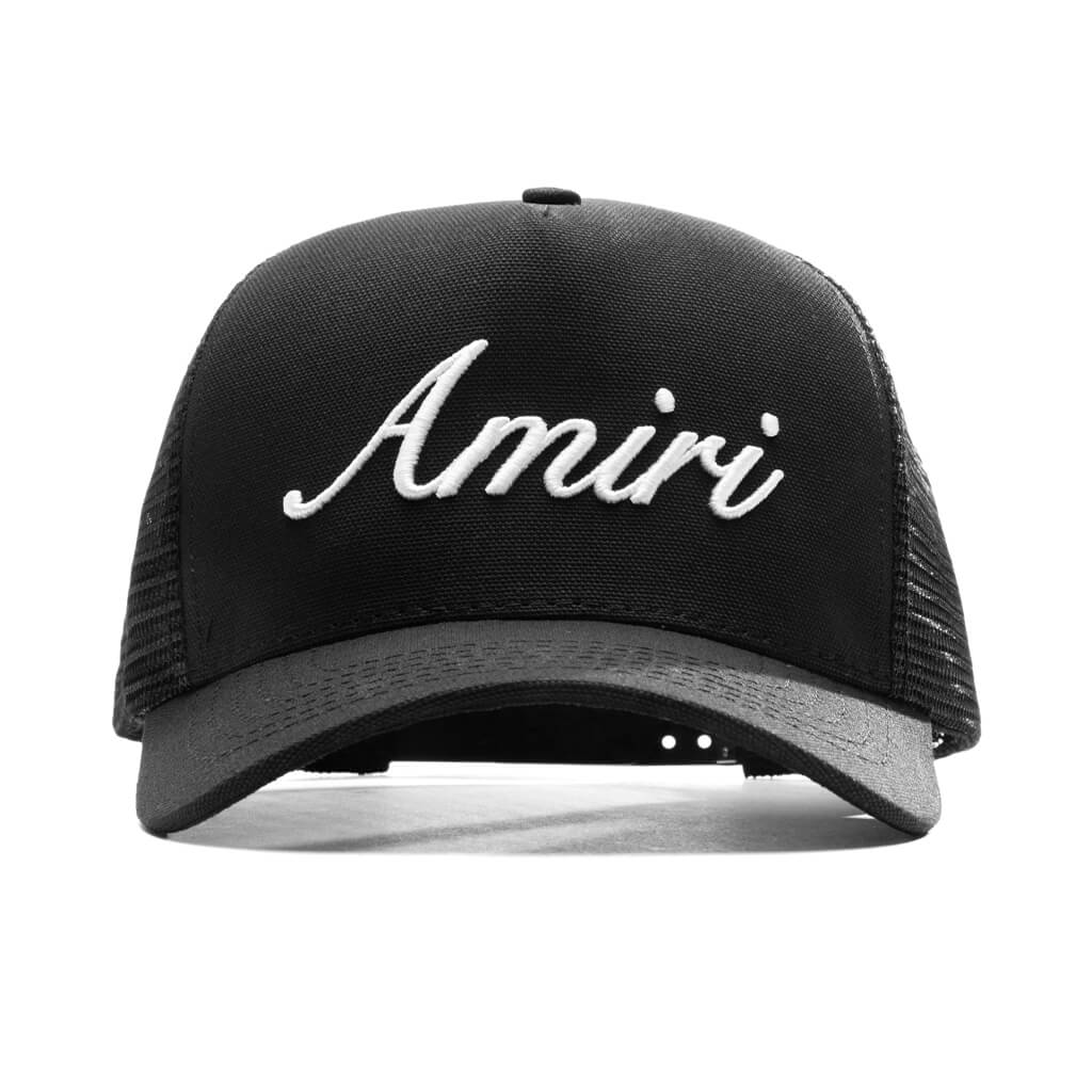 Script Trucker Hat - Black