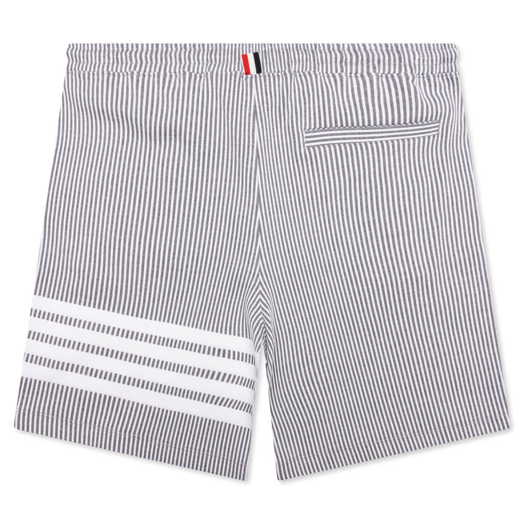 Seersucker Loopback Sweatshorts - Light Grey