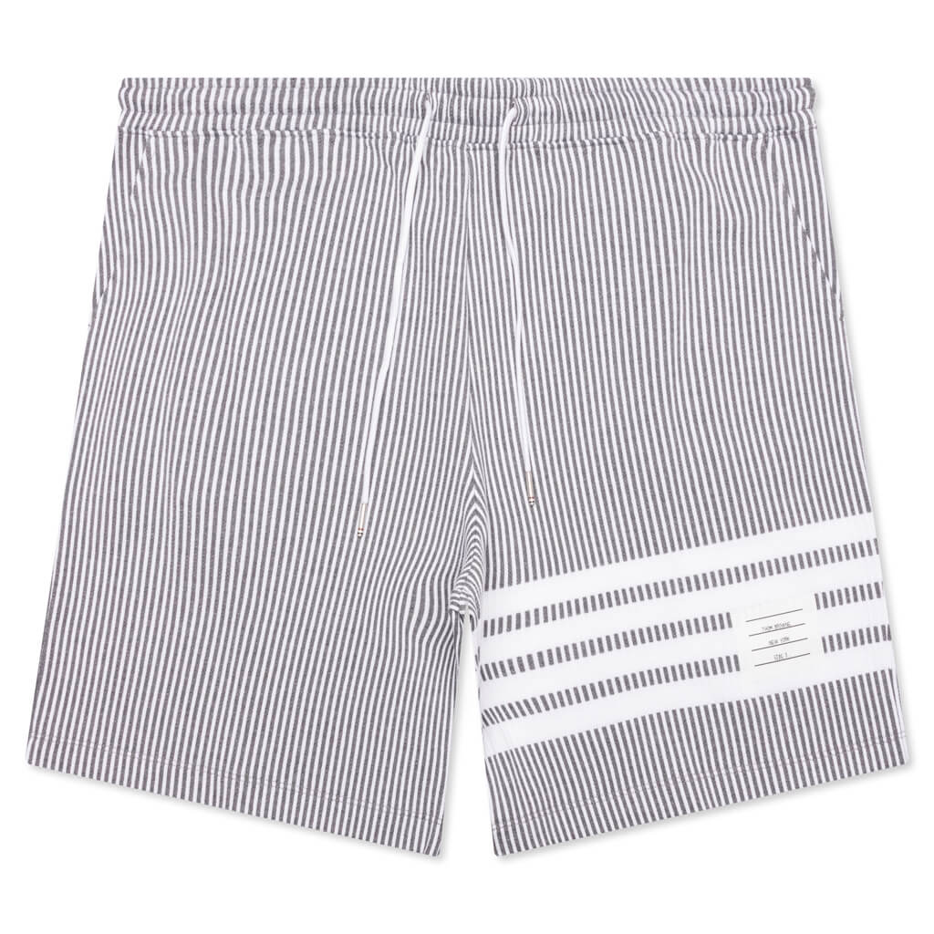 Seersucker Loopback Sweatshorts - Light Grey