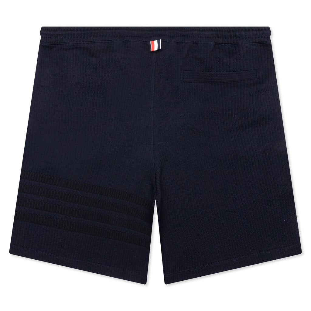 Seersucker Loopback Sweatshorts - Navy