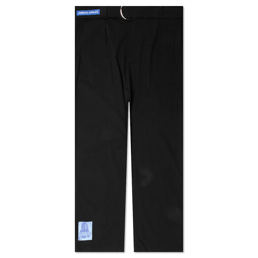 Seersucker Pleated Pant - Black, , large image number null
