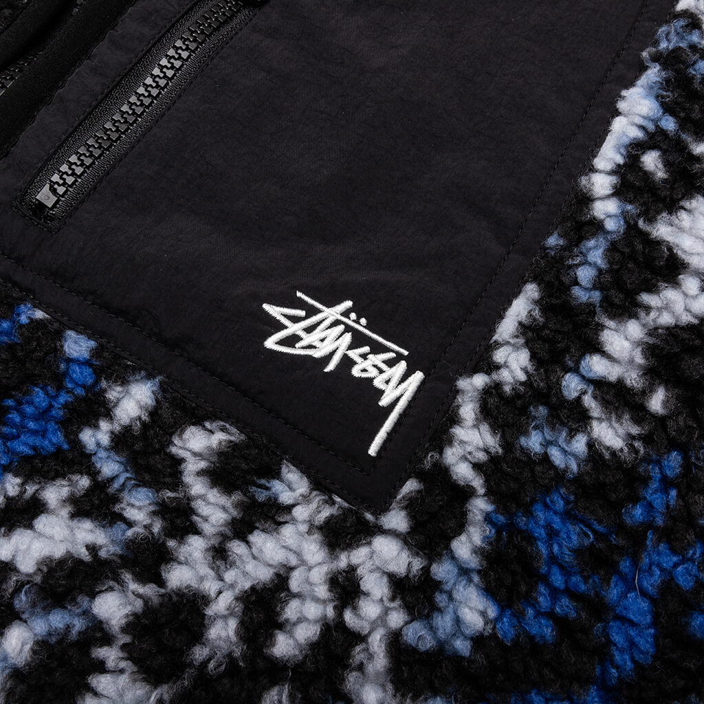 Sherpa Reversible Jacket - Blue Leopard, , large image number null