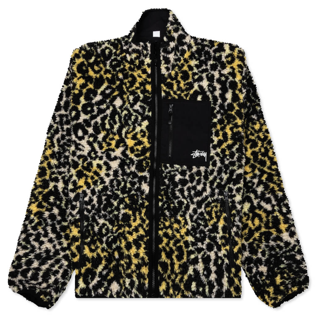 Sherpa Reversible Jacket - Yellow Leopard, , large image number null