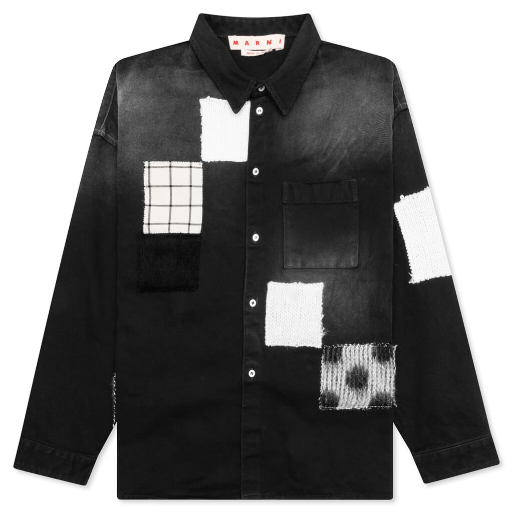 Patchwork Shirt - Black, , large image number null
