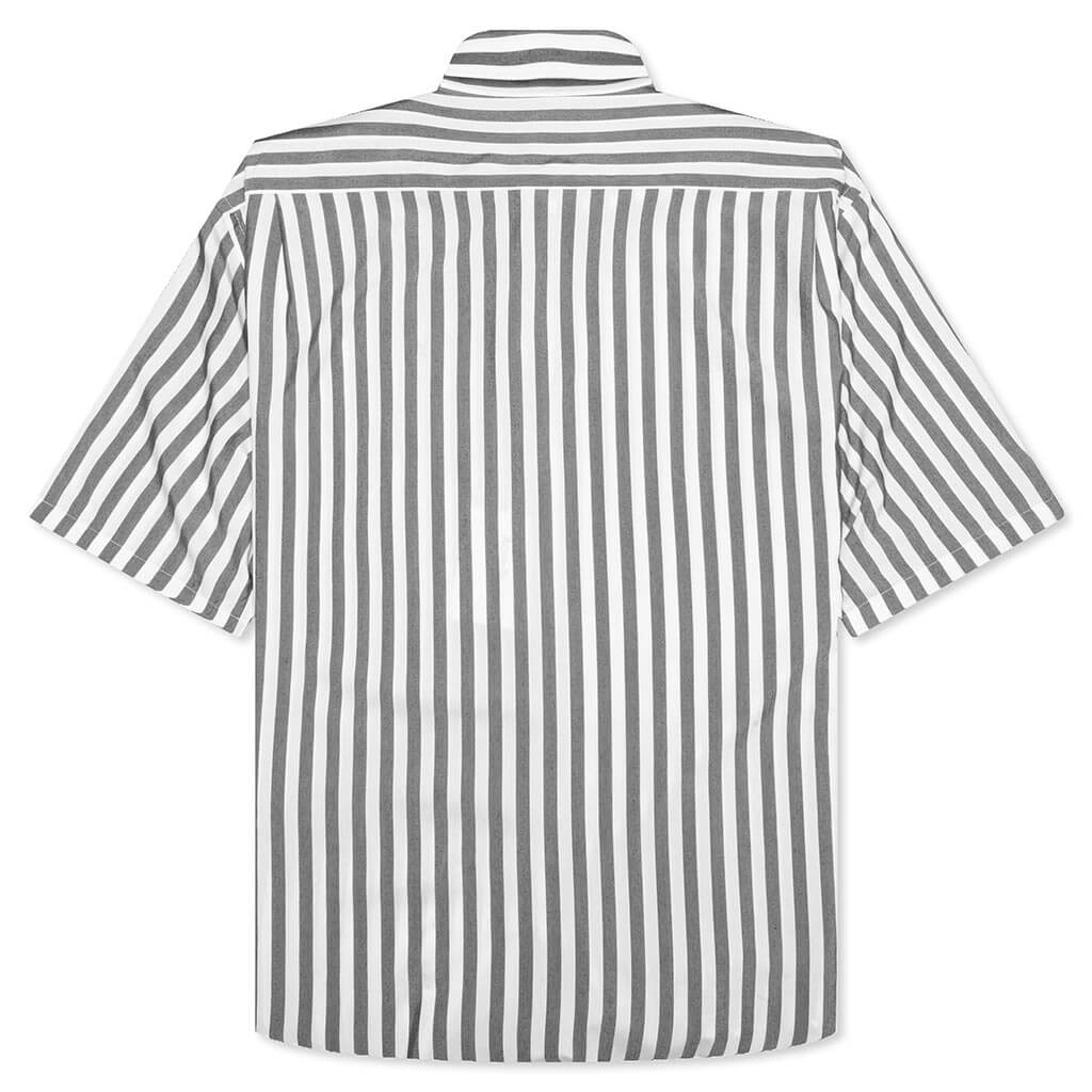 Stripe Button Up Shirt - Black/White, , large image number null
