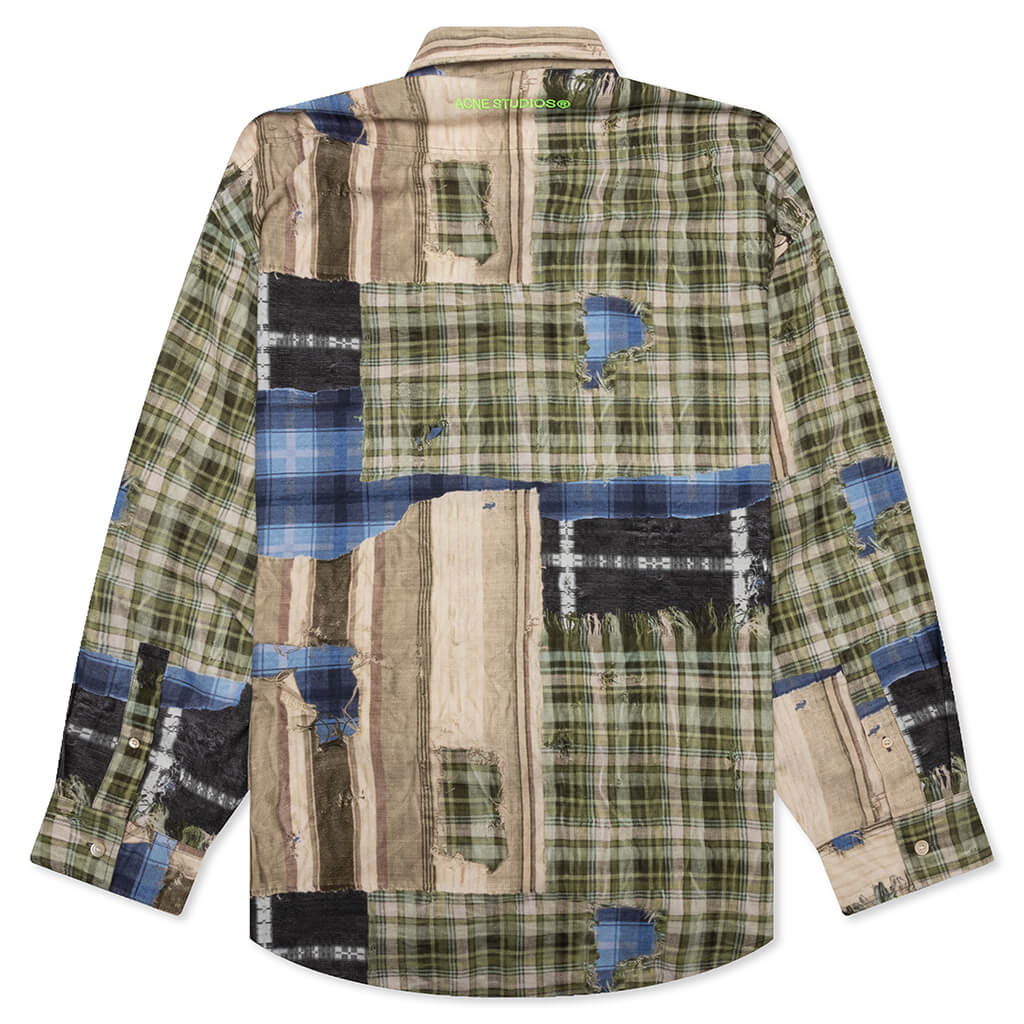 Patchwork Flannel - Green/Multi, , large image number null