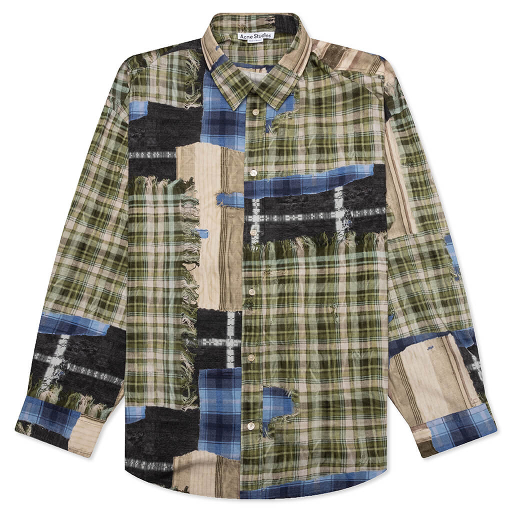 Patchwork Flannel - Green/Multi, , large image number null