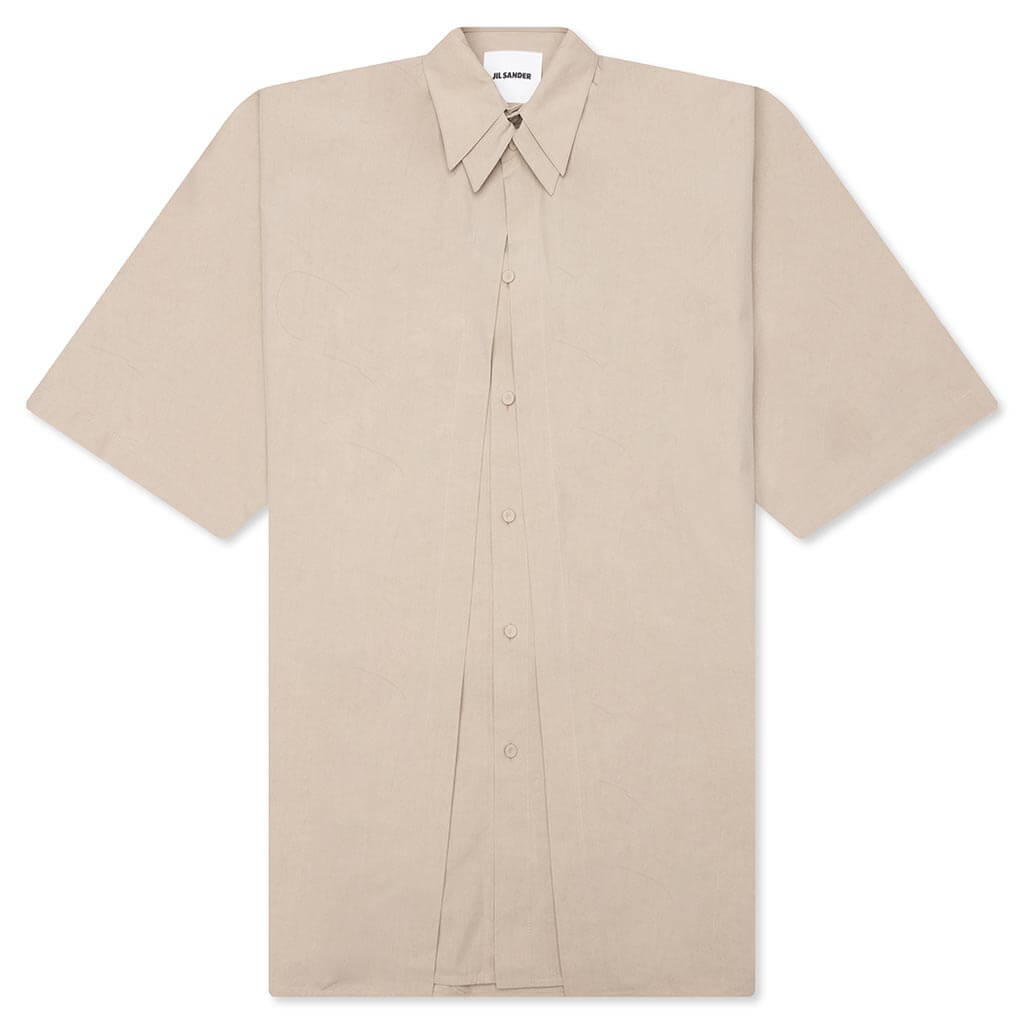 Double Layer Cotton Poplin Shirt - Powder Green