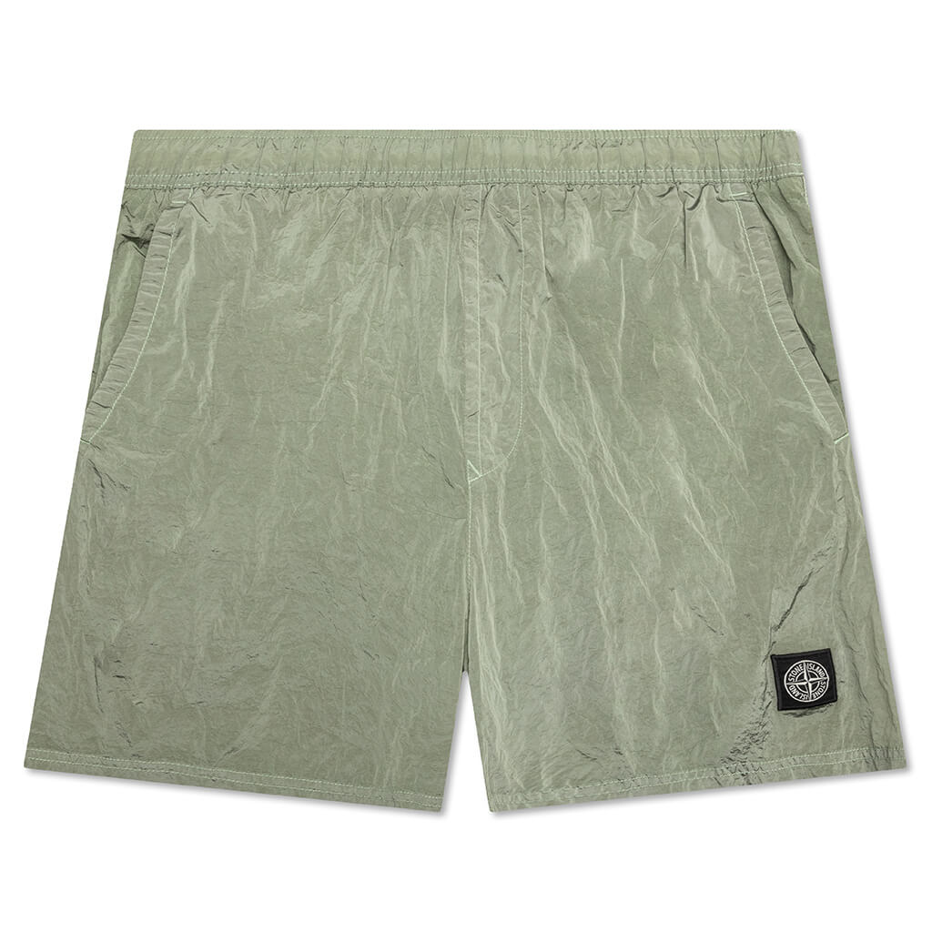 Nylon Metal Shorts - Light Green