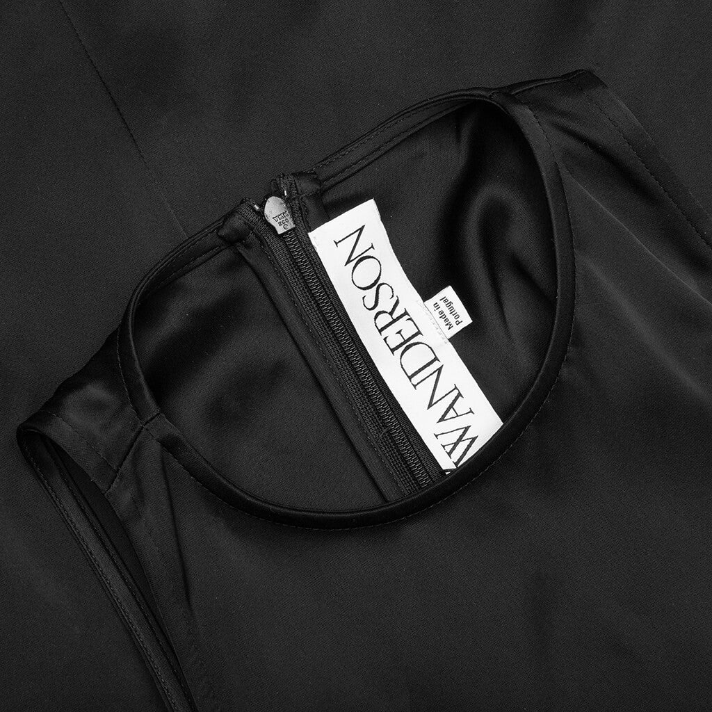 Sleeveless Draped Dress - Black, , large image number null