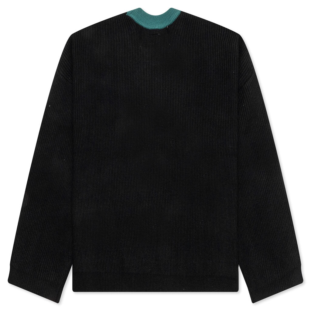 Slow Down Beaded Knit Sweater - Black