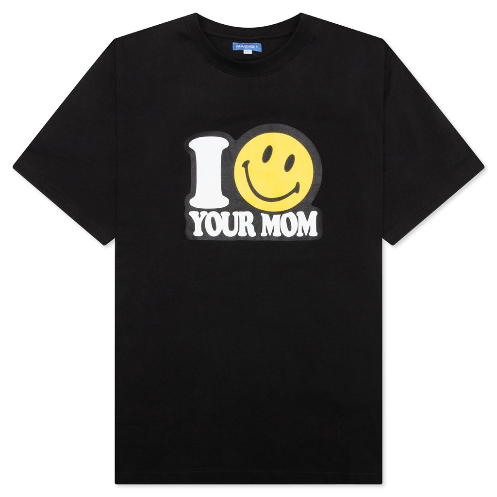 Smiley Your Mom T-Shirt - Black